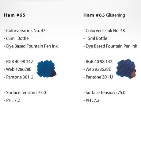 Colorverse Ham #65 Ink (No. 47 & 48) - Pure Pens