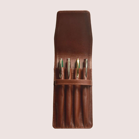 Aston Leather 4 Pen Case