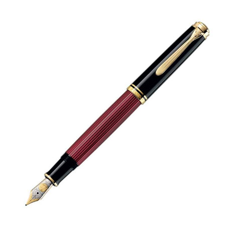 Pelikan M800 Fountain Pen - Red with Gold Trim - Pure Pens